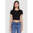 thumbnail image 2 of Womens Cropped Short Sleeve Crew Neck Tee, 2 of 5