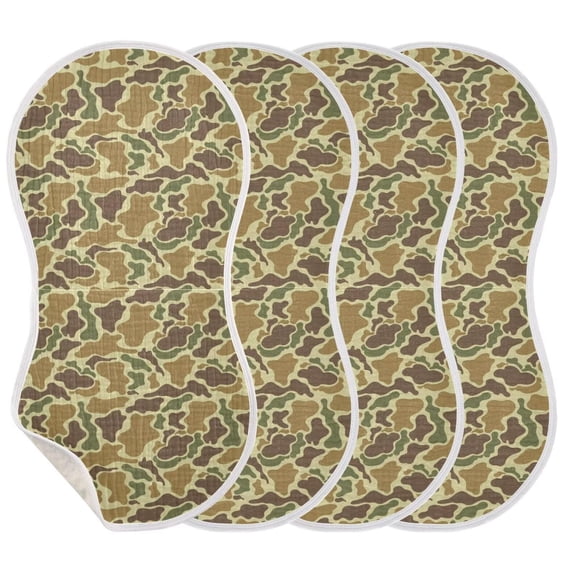 Toalla CHUROUSY 56 × 28 cm Camuflaje Verde - Pack de 4
