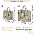 thumbnail image 2 of FORMRS Womens Corduroy Tote Bag Crossbody Shoulder Purse Handbag with Detachable Strap, Green Floral Cats Pattern, 2 of 7