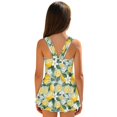 thumbnail image 2 of Tutolipy Lemons Pattern Girls Beach Swimsuit, Stretchy Sleeveless Bathing Suit for Teen Girls Kids, Sleeveless Bodysuit Design Childrens Swimwear Size 8-9 Years, 2 of 8