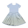 thumbnail image 3 of CCRFTGI Short Sleeve Dresses for Kids Girls Size 8 Casual 2026 Summer A Line Skater Dress Funny Striped Dresses Holiday Girls Fashion Light Blue 12-13 Years, 3 of 5