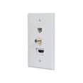thumbnail image 1 of Monoprice 12097 Wall Plate, with 1 HDMI F&F Adapter 1RJ45 Cat5e Coupler & 1 F Connector, 1 of 2