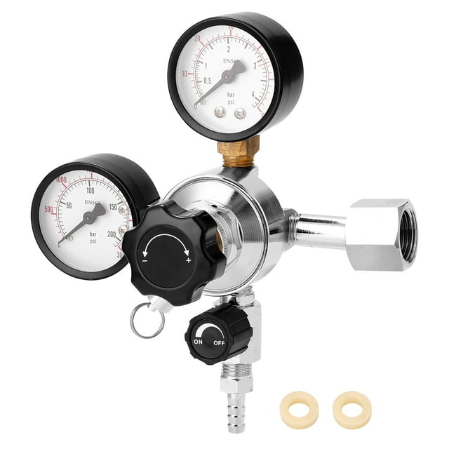 Amdohai CGA320 Régulateur de Fût de Bière CO2 Soupape de Décharge de Sécurité Stabilisateur de Pression Intégré 0-3000 PSI Réservoirs Pression Réglable