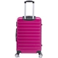 thumbnail image 3 of TUCCI Italy CARRAVIA Ensemble de Bagages Rigides Légers 3 Pcs, Valise à 4 Roues Pivotantes (20 Pouces/24 Pouces/28 Pouces) - Fuchsia, 3 of 7