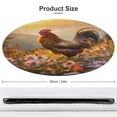 thumbnail image 2 of Rooster Vintage Barn Colorful Flowers Round Small Area Rug, Print Non Slip Washable Floor Mat, Soft Throw Rug for Living Room, Powder Room Entryway, Bathroom, Bedside, 2 of 7