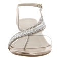 thumbnail image 3 of Benjamin Walk Womens Eleanor Faux Leather Rhinestone Slingback Sandals, 3 of 3