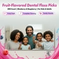 thumbnail image 6 of Dental Floss Picks 300 Count Adults Kids Dental Floss Picks Blueberry Raspberry Flavor Toothpick Flosser, 6 of 6
