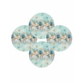 thumbnail image 7 of 15 Inch Round Placemats Set of 4, Beach Coastal Teal Non Slip Heat Insulation PP Table Mats, Nautical Shell Starfish Coral Summer Washable Place Mats for Kitchen Dining Party Table Decor, 7 of 7