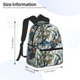 thumbnail image 4 of Vsdgher Hawaiian Style Print Unisex Large Capacity Bookbag Schoolbag Casual Daypack for High School/College/Teens/Travel/Work, 4 of 8