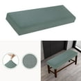 thumbnail image 3 of Abbracc Soft Bench Seat Slipcover Cover Rectangle Dedroom Living Room Bench Green, 3 of 9