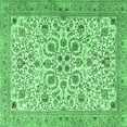 thumbnail image 1 of Ahgly Company Indoor Square Persian Emerald Green Traditional Area Rugs, 6' Square, 1 of 4
