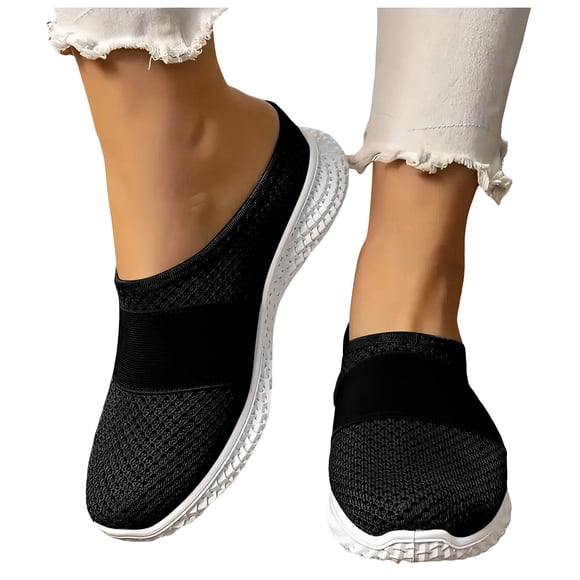 Mules Sneakers Walking Sandals for Women 2025 Wide Breathable Mesh Clogs Comfort Orthopedic Backless Shoes