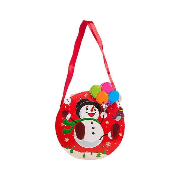 Gibobby Bolsa Bolsa Candy Regalo Niños Tote Bag Bolsa de regalo cepillada Candy Christmas Cloth Tote Decoración para el(Red)