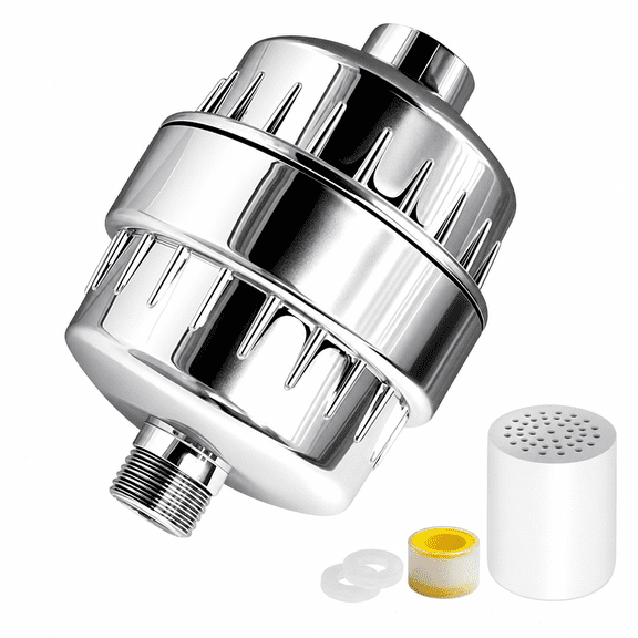 Shower Filter for Hard Water - Filtered Showerhead Water Softener Universal Faucet with Chlorine Removal Removable Heads