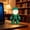 Green, variant on Magnetic Robot Night Light, Articulated Plastic Desktop Ornament with Warm LED Glow, Battery-Powered Ambient Lamp for Bedrooms and Desks, 3.7 Inch