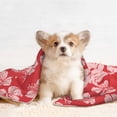 thumbnail image 4 of Pofeuu Red Hibiscus Flower Print Puppy Blanket,Dog Blankets,Pet Blanket Cozy Cat Blankets for Indoor Cats, Fuzzy Pet Blanket for Kitten Doggy Dog Blankets-Small, 4 of 8