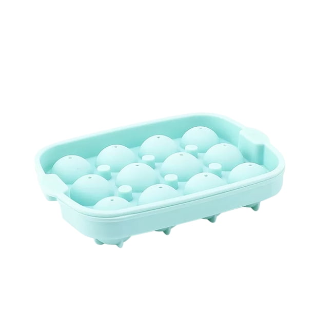 Bola de hielo de 12 agujeros para whisky, molde de silicona para hacer hielo, bola de hielo para hacer hielo de silicona Wmkox8yii hjk6803