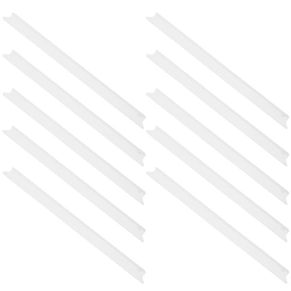 TABLETREANDS 10Pcs Squeegee Rubber Replacement Transparent Silicone Strip for Household Wiper Heads 6.1X0.3X0.2In