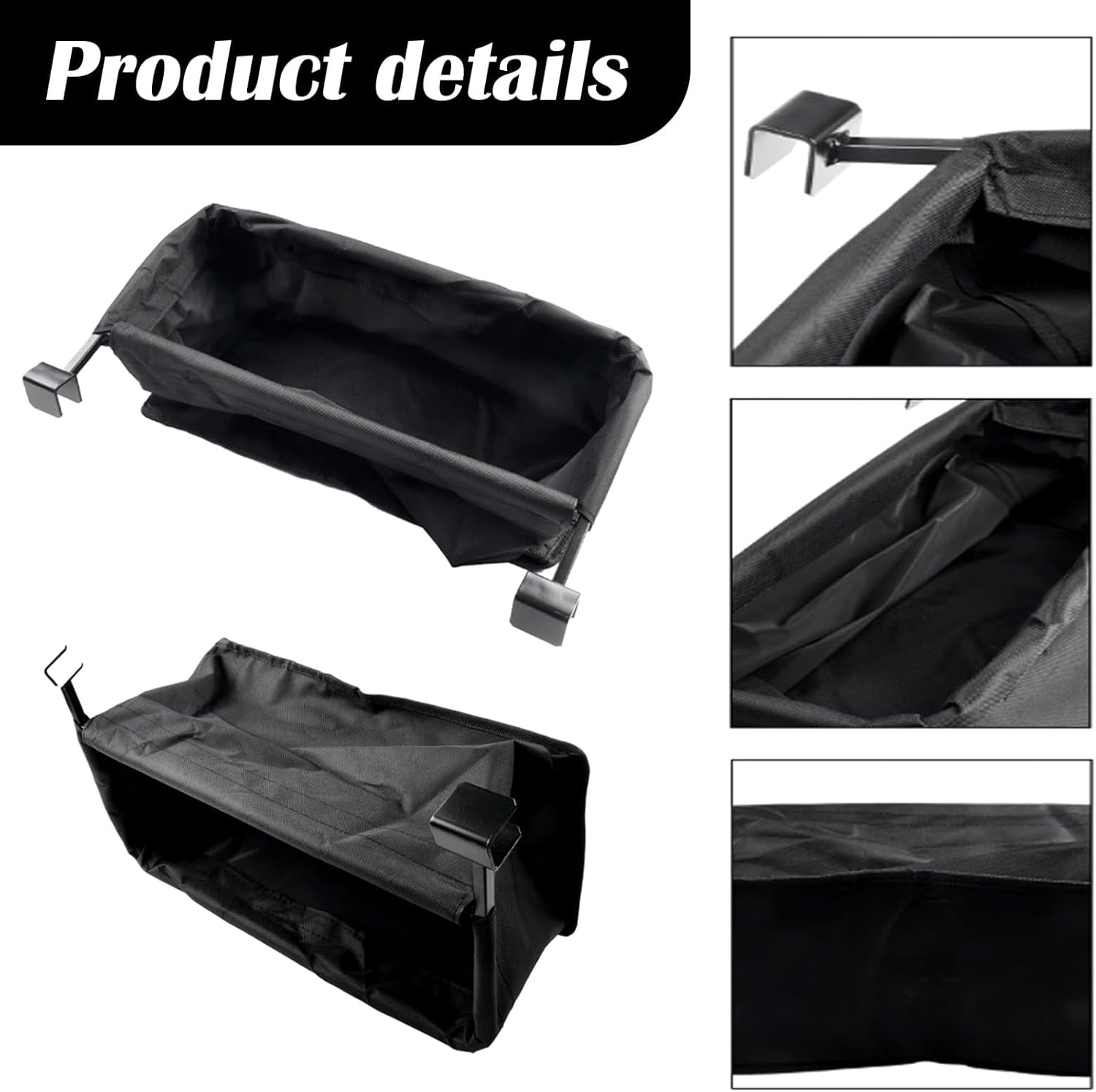 Handcart Rear Bag, Storage Bag for Beach Trolley, Foldable for Universal Wagon Basket, Trolley Accessories Removable