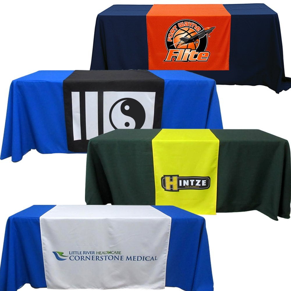 Logo Free Design Customizes Table Runner Using Your Text 3' x 5.67' 