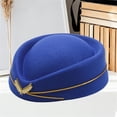 thumbnail image 4 of Hot Sales LSONABXA Saving $5 Dark blue Berets for Women Under $5 Hat Plane Cap Imitation Cosplay Stage Performance for Women Ladies Women Beret, 4 of 5