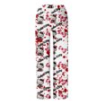 thumbnail image 5 of Kawaii Pajamas for Women Girls Cartoon Cat All Over Print Flannel Christmas Halloween Anime Soft Sleep Pajamas Pants, 5 of 5