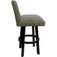 thumbnail image 3 of Swivel Wood Extra Tall Stool Sommerville 34" Seat - Plumley Cocoa Fabric - Black, 3 of 4