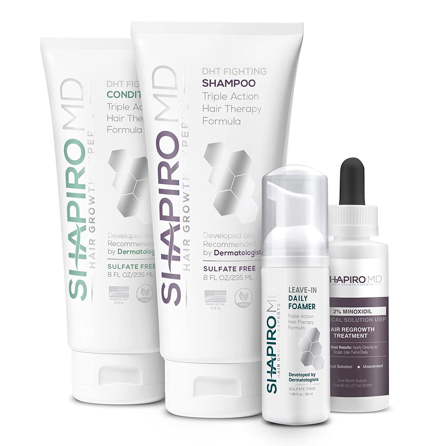 Shapiro MD Women's Regrowth Kit Plus Shampoo, Conditioner, 2