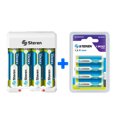 thumbnail image 1 of Cargador Pilas Steren  Con Pilas 8 Recargables tamaño AA, 1 of 7