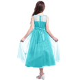 thumbnail image 5 of IDOPIP Little Big Girls Tulle Retro Vintage Dresses Flower Lace Pageant Party Wedding Floor Length Dance Evening Gown 9-10 Years Green, 5 of 7