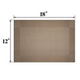 thumbnail image 2 of Howarmer Vinyl Woven Placemats for Dining Table, 12x18 Inch Rectangle Washable PVC Placemats Anti-Slip Heat Resistant Kitchen Table Mats Easy to Clean, Quick Drying - Set of 4, Brown, 2 of 6