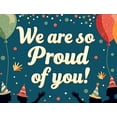 thumbnail image 4 of LUUFILx Congratulations Banner Graduation Party Decoration We Are So Proud of You Backdrop Supplies Gold Black Event Celebration Background Photography Decoration, 4 of 8