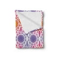 thumbnail image 2 of Tribal Soft Flannel Fleece Throw Blanket, Pattern of Ogee Inspired Motifs Floral Elements in Gradient Tones, Cozy Plush for Indoor and Outdoor Use, 60" x 80", Multicolor, by Ambesonne, 2 of 5