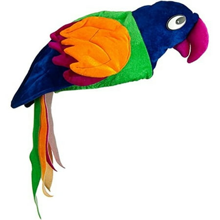 Parrot Tropical Paradise Colorful Macaw Bird Costume Hat