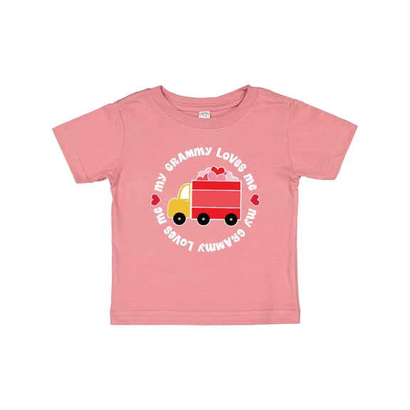 Inktastic My Grammy Loves Me Valentine Truck Boys or Girls Baby T-Shirt