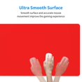 thumbnail image 4 of Naloa Red Gaming Mouse Pad Large Mouse Mat Long Extended Desk Pad Non-Slip Rubber Mice Pads Stitched Edges Thin Pad (16x29.5 Inch), 4 of 8