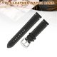 thumbnail image 3 of Correas de reloj de cuero Uxcell, correa de reloj de liberación rápida de 19 mm de ancho, banda de muñeca de reemplazo de cuero de vaca con hebilla plateada para hombres y mujeres, negra, 3 of 7
