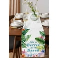 thumbnail image 2 of Hokiten Table Runners 48 Inches Long Dress Scarves, Summer Coastal Farmhouse Kitchen/Dining Table Runner, Short Coffee Tablerunners, Tropical Plants Starfish Seashells Flower 13x48 Inch, 2 of 7