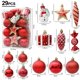 thumbnail image 2 of Bolas de árbol de Navidad, bastón de caramelo rojo, adorno colgante, juego de colgantes grandes, decoraciones navideñas para el hogar, Navidad 2024, Año Nuevo, 2 of 5