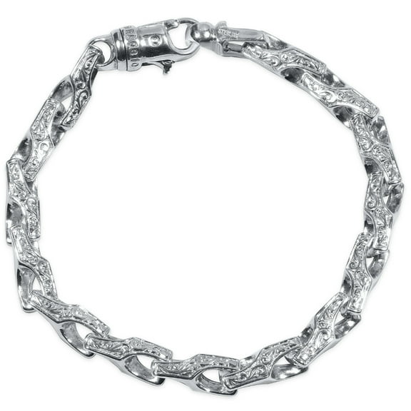 Pompeii Men's Designed 14k Gold (45gram) or Platinum (73gram) Link Bracelet 8.5" (,)