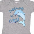 thumbnail image 4 of Inktastic Dolphin-itely the Cutest Boys or Girls Baby Bodysuit, 4 of 5