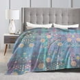 thumbnail image 6 of Dreamy Vintage Snowflake Throw Blanket, Anti-Pilling Ultra-Soft Micro Fleece Cover Blanket for Bed Sofa, for All Seasons, 80"x60", 6 of 9