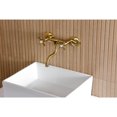thumbnail image 4 of Kingston Brass KS2117BEX Essex Double-Handle 2-Hole Wall Mount Bathroom Faucet in Brushed Brass, 4 of 8