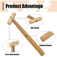 thumbnail image 4 of Brass Head Hammer with Wood Handle 8.7inch Jewelry Making Hammers, 4 of 6