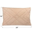 thumbnail image 2 of Main + Mesa Main + Mesa Embroidered Cotton Geometric Lumbar Pillow, Blush, 2 of 12
