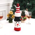 thumbnail image 4 of Decoraciones navideñas, juego de fundas para botellas de vino, regalo de Navidad y fiesta, fundas reutilizables para botellas de vino de Navidad, bolsas de regalo, paquete de 2, 4 of 5