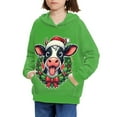 thumbnail image 3 of DISNIMO Christmas Cow Hoodies for Boys Pullover Sweatshirt Teen Boy with Graphic Hoodies for Girls Long Sleeve Hoodies Children Clothes Hoodie 11-13 Girls Streetwear Hoodie Soft Oversized, 3 of 7