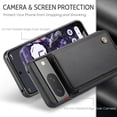 thumbnail image 2 of Feishell for Google Pixel 8 Case with Card Holder, Wallet Case for Women Men with RFID Blocking, Durable PU Leather Kickstand Magnetic Clasp Shockproof Phone Case,Black, 2 of 9