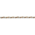 thumbnail image 2 of White Sterling Silver chain Rope Rose Tone Diamond-cut 20 in 2.5 mm, 2 of 5