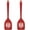 Red, variant on 2 packs Small & Large Slotted Silicone Turner Heat Resistant Kitchen Spatula Flipper, Food Grade Flexible Wide Seamless Rubber Cooking Utensil for Egg, Omelette, Burger in Nonstick Cookware